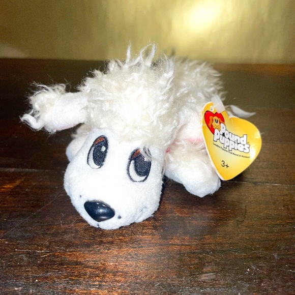 Vintage Mattel White Poodle Pound Puppies Plush Soft Toy 2004‎ - Picture 1 of 8